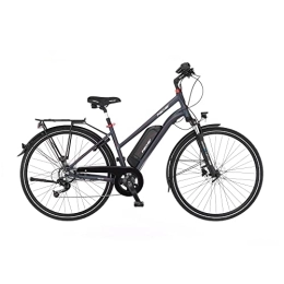 Fischer Vélos électriques fischer Viator 2.0 Vélo électrique pour Femme | RH Moteur arrière 45 Nm | Batterie 48 V Trekking | E-Bike, Anthracite foncé Mat, Rahmenhöhe 44 cm