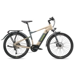 HEPHA Vélos électriques HEPHA E-Bike Trekking 7 Performance, vélo électrique de 708 Wh Batterie intégrée 90 Nm Moteur Central, soudage Lisse VTC, App Support, 10 Vitesse, Unisex 27.5 Pouces 2023 Highstep (Sand, L)