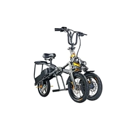 HESND Vélos électriques HESND ddzxc Vélo électrique 35, 6 cm à trois roues avec batterie au lithium longue durée de vie, double batterie pliable