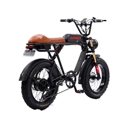 HESND Vélos électriques HESND ddzxc Vélo électrique vélo électrique moto électrique double batterie cadre en alliage d'aluminium vélo de montagne électrique véhicule électrique (couleur : noir)