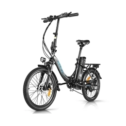 HESND Vélos électriques HESND zxc vélos pour adultes vélo électrique pliable vélo hybride (couleur : noir)