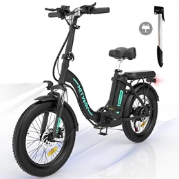 HITWAY Vélos électriques HITWAY Vélo Électrique, 20" VTT Fat Bike Electrique Adulte Pliable, Batterie 36V / 11.2Ah, Moteur 250W, Portée 35-90km, Shimano 7 Vitesses, E-Bike Ville