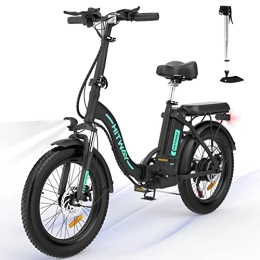 HITWAY Vélos électriques HITWAY Vélo Électrique, 20" VTT Fat Bike Electrique Adulte Pliable, Batterie 36V / 11, 2Ah, Moteur 250W, Portée 35-90km, Shimano 7 Vitesses, E-Bike Ville