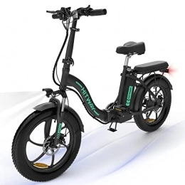 HITWAY Vélos électriques HITWAY Vélo Électrique, 20" VTT Fat Bike Electrique Adulte Pliable, Batterie 48V / 10Ah, Moteur 250W, Portée 55km, Shimano 7 Vitesses, E-Bike Ville