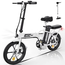 HITWAY Vélos électriques HITWAY Vélo électrique E-Bike Pliable Vélos de Ville Batterie 8.4h, Kilométrage électrique Peut Atteindre 35-70km, Batterie 250 W / 36 V / 8.4Ah, Max.
