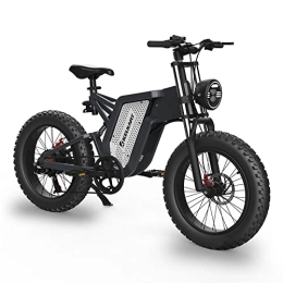 KELKART Vélos électriques KELKART Vélos Électrique, Fat Tire Vélo électrique 20 x 4, 0" avec Batterie Li-ION Amovible 48 V 25 Ah et Shimano Professional 7 Vitesses pour Adulte