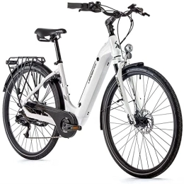 Leaderfox Vélos électriques Leader Fox Induktora Vélo électrique en Aluminium 7 Vitesses 504 Wh Blanc 46 cm