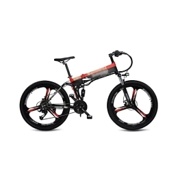 LIANAI Vélos électriques LIANAI zxc Bikes Vélo électrique 400 W48 V10 Ah Vélo électrique VTT vélo de plage / neige vélo électrique pliable pour adulte (couleur : rouge)