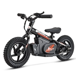 MIO TECK Vélos électriques Mio Teck - E-Bike | Vélo électrique pour Enfant 12 Pouces 3-5 Ans, 2 Vitesses 8-16 km / h, 24 V 100 W Moteur Brush (Noir)
