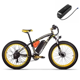 RICH BIT Vélos électriques RICH BIT TOP-022 Vélo électrique VTT Fat Bike 26 Pouces Double Batterie Vélo Électrique de Montagne pour Hommes et Femmes (Jaune)