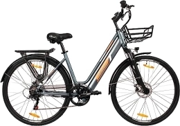 SachsenRad Vélos électriques SachsenRAD E-City Bike C1 NEO avec StVZO | Vélo électrique de ville de 27, 5 pouces à enjambée basse, sportivité moderne, capteur de couple, écran LCD intégré et feux LED pour 150-180 cm | Gris argenté