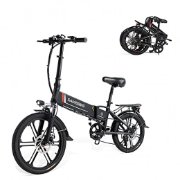 Samebike Vélos électriques SAMEBIKE 20LVXD30-II Version de Mise à Niveau 48V 10.4AH vélo électrique Pliant 20 Pouces vélo de Banlieue électrique pour Adulte (Noir)