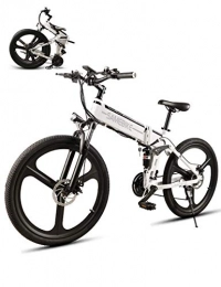 Samebike Vélos électriques SAMEBIKE vlo de Montagne lectrique 26 Pouces Roue 350W 48V 10AH Pliant Ebike 21 Vitesses Jante en Alliage de magnsium pour Adultes (Blanc)