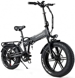 Samebike Vélos électriques SAMEBIKE Vélo VTT électrique pliable 20" 500 W 48 V 10 Ah Pneus gras VTT pour adultes Vitesse maximale de 35 km / h (Noir)
