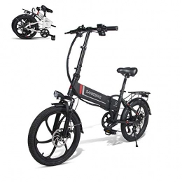 Samebike Vélos électriques SAMEBIKE vélo électrique 350W 48V 10.4AH Batterie au Lithium avec télécommande vélo électrique 20LVXD30 Pliant pour Adultes (Noir)