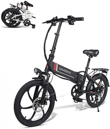 Samebike Vélos électriques SAMEBIKE Vélo électrique pliable de 20 pouces - 350 W - 48 V - 10, 4 Ah - Pour adultes - Avec télécommande - 7 vitesses - Noir