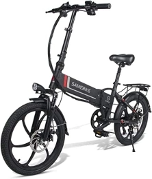 Samebike Vélos électriques SAMEBIKE Vélo électrique Velo Electrique 20 Pouces 48V10.4Ah Batterie Amovible 7 vitessesvelo Electrique Pliable pour Homme et Femme Noir