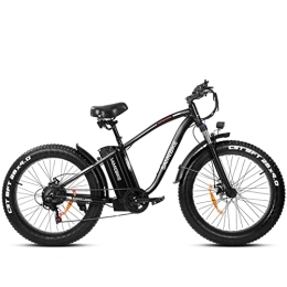 Samebike Vélos électriques SAMEBIKE YY26 vélo électrique adulte 26x4.0 pouces gros pneu VTT électrique 48V 15Ah batterie détachable plage de neige