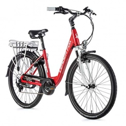 Leaderfox Vélos électriques Velo Electrique-VAE City Leader Fox 26'' Latona 2020-2021 Mixte Rouge 7v Moteur Roue AR bafang 36v 45nm Batterie 13ah (18'' - h46cm - Taille m - pour Adulte de 168cm à 178cm)
