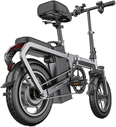 RDJM Vélos électriques Vtt electrique, 14 vélos pliants électriques for unisexe en alliage d'aluminium avec 400W 48V Lithium-ion rechargeable Mini vélo électrique avec compteur intelligent LCD et récupération d'énergie syst