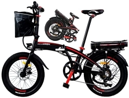 XQIDa durable Vélos électriques Vélo électrique pour Adulte 20" | Vélo électrique Pliant | Fat Tire | Unisexe | Dérailleur Shimano 7 Vitesses Batterie Lithium-ION 48 V / 10, 4 Ah Moteur 250 W Assistance 25 km / h Conforme à l'UE