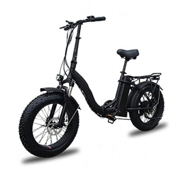paritariny Vélos électriques Vélo électrique Vélos électriques pour Adultes 20"Pliant Portable Portable Aide Fat ti-re Vélo électrique 750W Moteur d'alimentation 48V Batterie Amovible par paritaire (Color : Black)