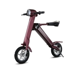 Wonzone Vélos électriques Wonzone ddzxc vélos électriques scooter électrique intelligent marche de ville vélo électrique mini vélo électrique pliable outil de marche li-ion ebike (couleur : rouge)