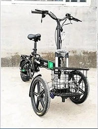 XJYXH Vélos électriques XJYXH Tricycle pliable multifonctionnel, anti-renversement électrique de voiture adulte scooter batterie voiture petit vélo électrique (couleur : C, taille : 14A)