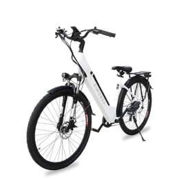 ZIMONDA Vélos électriques ZIMONDA Vélo électrique pour femme, moteur 250 W, 28 ", pour adultes, batterie amovible 36 V 13 Ah avec écran couleur LCD, Shimano 7 vitesses, rehausseur de guidon réglable de 25 km / h jusqu'à 100 km