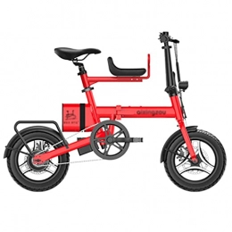 ZXQZ Vélos électriques ZXQZ Vélos de Montagne Électriques pour Adultes Vélo Électrique 14'', Vélo Électrique avec Cycle de Cyclomoteur À Batterie Au Lithium Amovible de 7, 8 Ah (Color : Red)