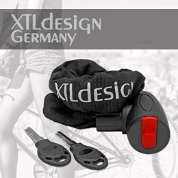 XTLdesign Fahrradschlösser Fahrradschloss von XTLdesign Germany - stabil, leicht, sicher - Faltschloss oder Kettenschloss mit Sicherheitsstufe A (Kettenschloss mit Schlüssel)