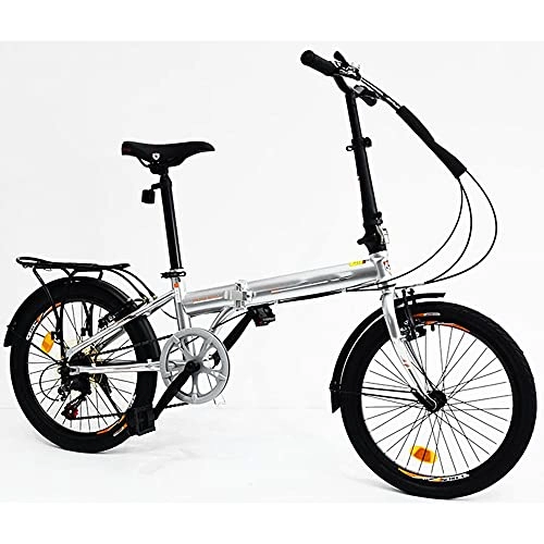 JieDianKeJi Folding Bicycles 16//20 inch Foldable Bicycles Portable Lightweight City Travel Exercise for Adults Men Women Kids Children Variable-Speed