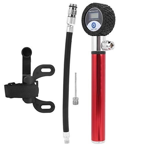 Bombas de bicicleta : Asixxsix Inflador de neumáticos, Conveniente Bomba de Aire Reversible para Bicicleta con Pantalla Digital LCD, para Ciclismo(Red)