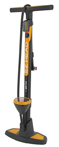 Bombas de bicicleta : Beto - Bomba de pie manómetro EZ-Head Unisex, Color Naranja, Talla única