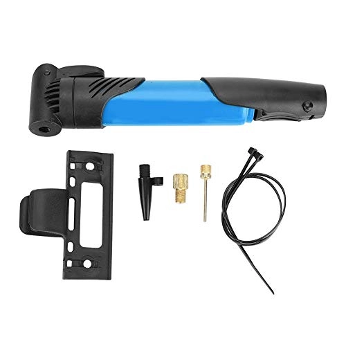 Bombas de bicicleta : Bomba de Aire para Bicicleta, inflador de Bicicleta portátil con Kit de Montaje de Marco para reparación de neumáticos de Bicicleta(Azul)
