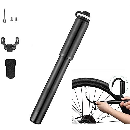 Bombas de bicicleta : Bomba de bicicleta, de aleación de aluminio de bicicletas Mini bomba de inflar ruedas portátil, bomba de bicicleta Super Fast Inflado de los neumáticos compatible con el marco universal Presta y Schra