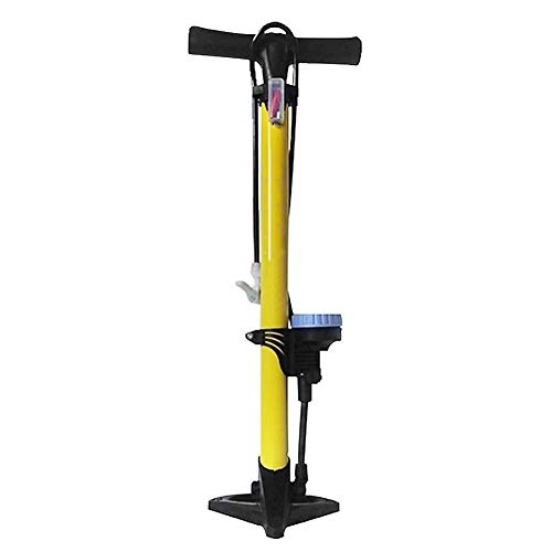 Bombas de bicicleta : Cheniess 160PSI Alta presión Bicicleta del neumático del Piso con el calibrador Bici de Ciclo de Aire Compatible con Presta válvula Schrader Bomba de Bicicleta Versátil Ligero (Color : Yellow)