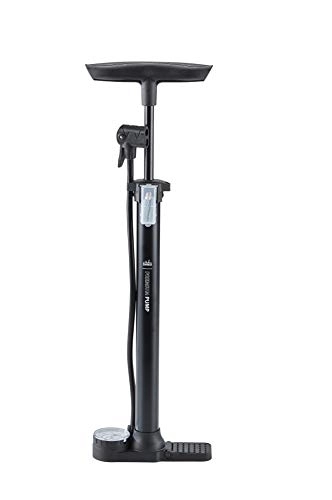 Bombas de bicicleta : DANSI Mini bomba de aire de pie con pie plegable, manómetro integrado y cabezal de doble válvula apto para todo tipo de válvulas