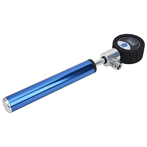 Bombas de bicicleta : Dilwe Bomba de Bicicleta, Pantalla Digital LCD Bomba de Aire de Bicicleta Equipo de conducción Manual de aleación de Aluminio portátil(Azul)