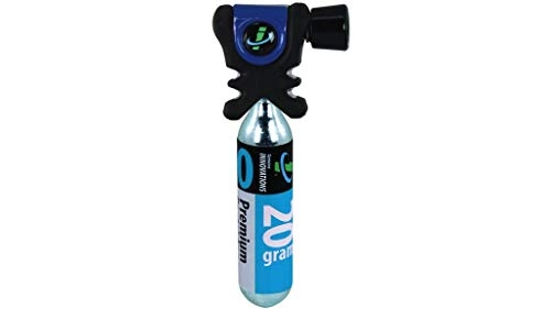 Bombas de bicicleta : Innovations Genuine Unisex CO2 Plus Aire Chuck, Color Negro / Azul, Talla única