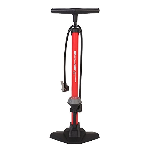 Bombas de bicicleta : Lixada SAHOO Bicicleta Piso Bomba de Aire con 170PSI Medidor de Alta Presión de Neumáticos de Bicicleta Inflador (Rojo)