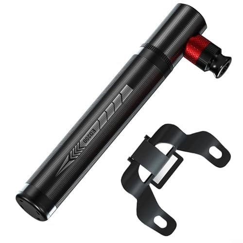 Bombas de bicicleta : Oniissy Bomba portátil de la bici de la aleación de aluminio - Inflador para bicicletas de montaña y carretera (negro)