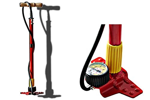 Bombas de bicicleta : Selle Montegrappa Italia - Bomba de pie para Bicicleta (12 Bares), Rojo