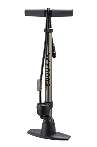 Bombas de bicicleta : Vandorm Legend VII - Bomba de pie para Bicicleta con calibrador y Manillar Antideslizante, Color Gris y Negro