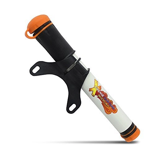 Bombas de bicicleta : Xtreme Bright Mini Bomba de Aire para Bicicleta. Inflador para Bicicleta Compatible con válvulas Presta y Schrader. La Manguera se Guarda fácilmente en la Propia Bomba de Mano.