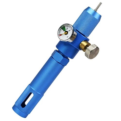 Bombas de bicicleta : ZXC Bombas de Marco Bomba de Aire portátil con Ajuste de medidor de presión Mini Durable Ligero, Azul