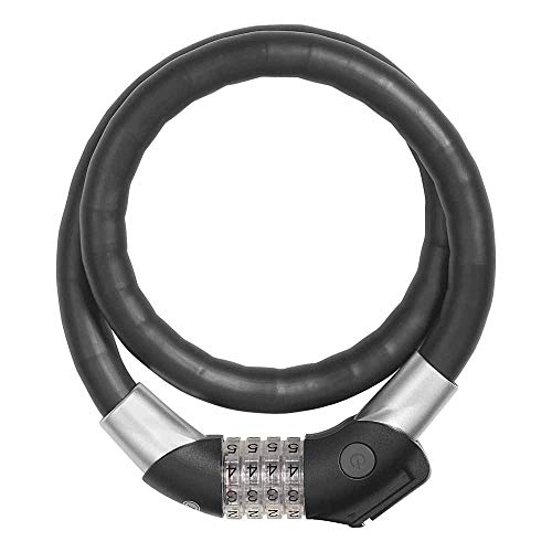 Cerraduras de bicicleta : ABUS 1460 Steel-O-Flex, Candado de cable, Negro, 85 cm