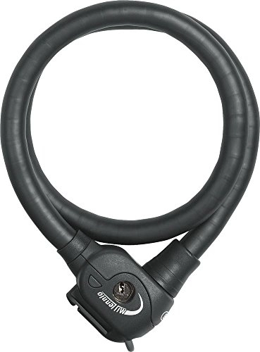 Cerraduras de bicicleta : Abus 52908-5 Millennioflex 896 / 110 EC Kf Phantom - Candado para Bicicleta (110 cm), Color Negro