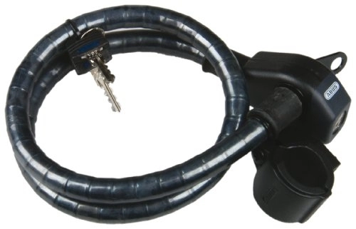 Cerraduras de bicicleta : Abus 6900 / 75 LL + URB Razer - Candado de Cable para Bicicletas, Color Negro