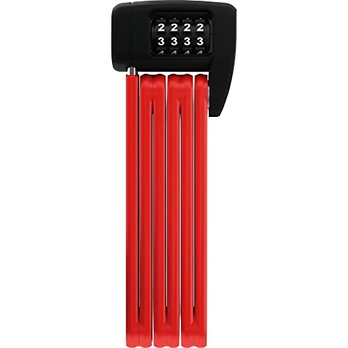 Cerraduras de bicicleta : Abus Bordo Lite 6055C SH Candado, Unisex, Rojo, 85 cm